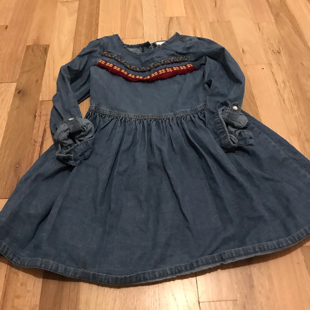Adorable little girls denim dress